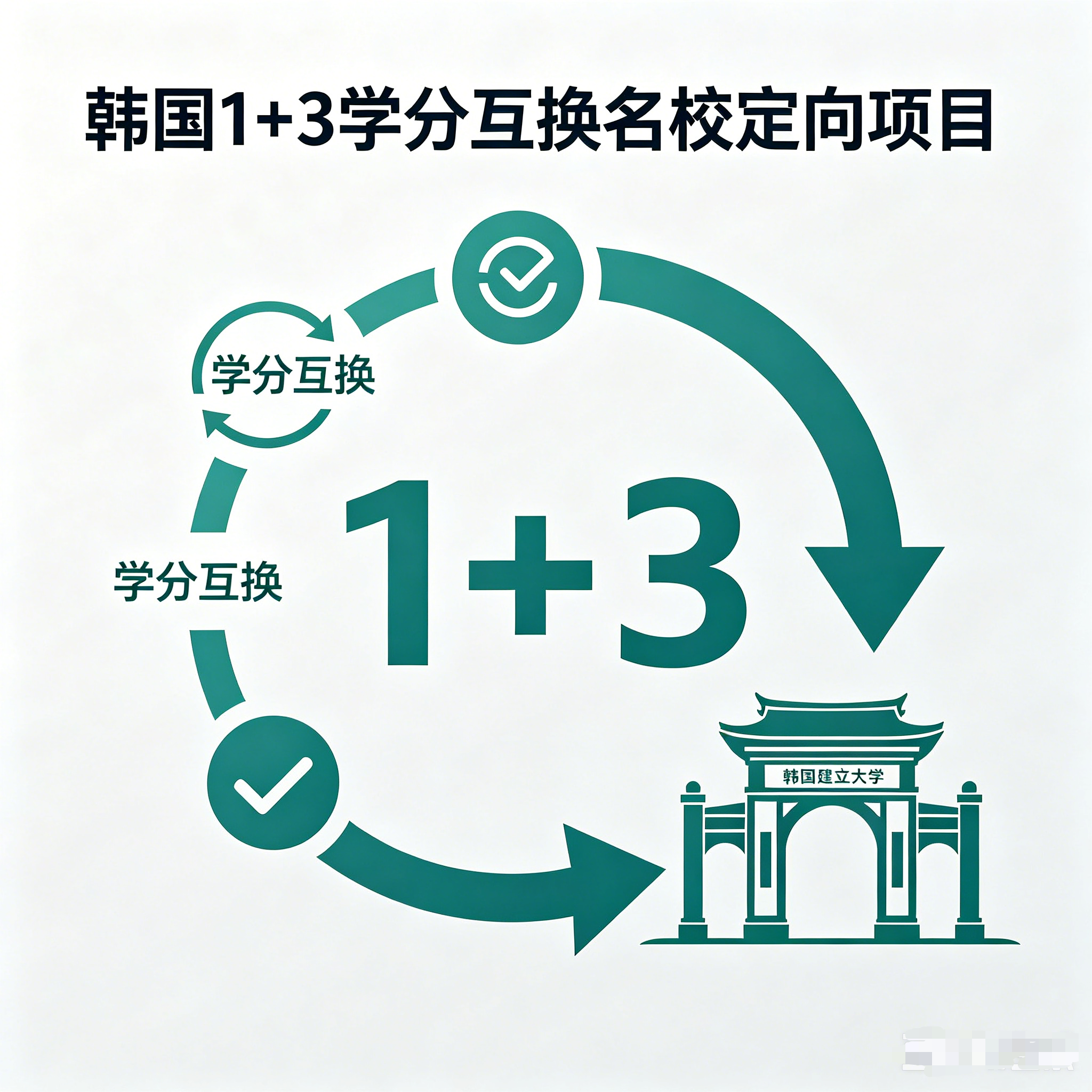 徐汇韩国留学1+3学分互换项目（名校定向）